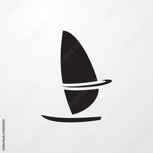 windsurfing icon illustration