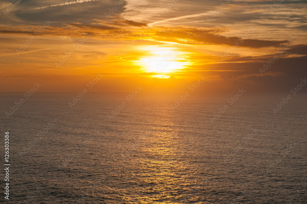 Beautiful sunset on Atlantic Ocean