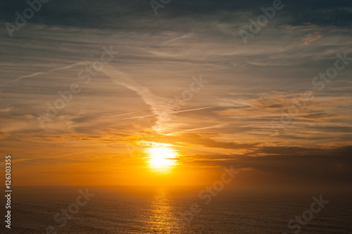 Beautiful sunset on Atlantic Ocean © E.O.