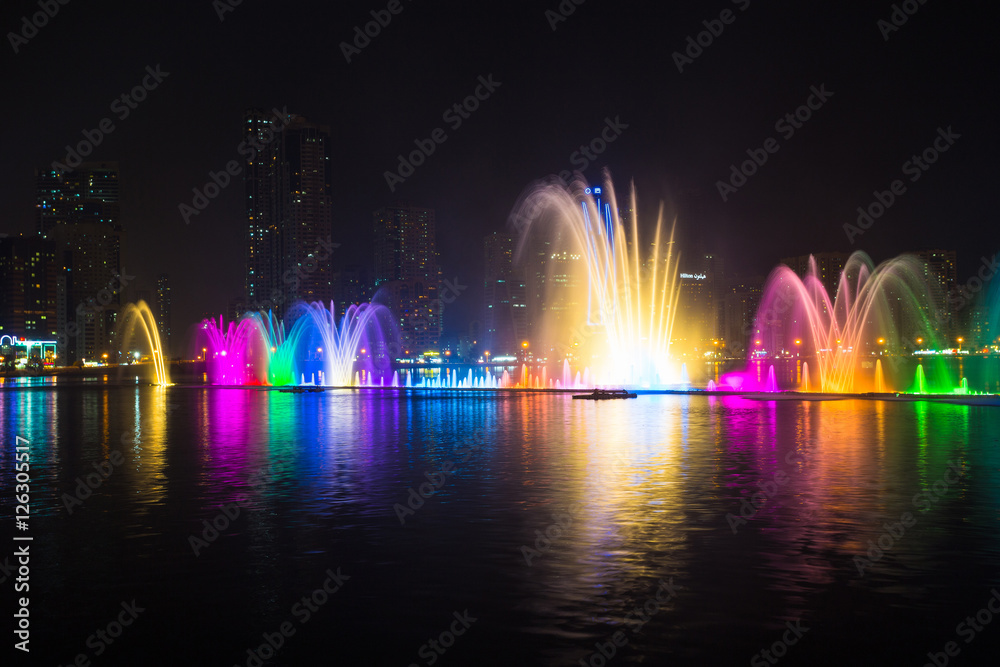 Fototapeta premium Musical fountain show