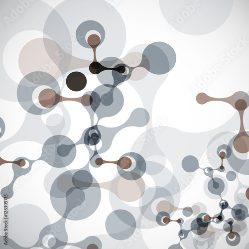 Geometric background molecule and communication. Connected atoms. Vector illustration