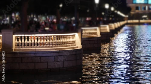 Tourists waiting outside of the Bellagio hotel for fountain show