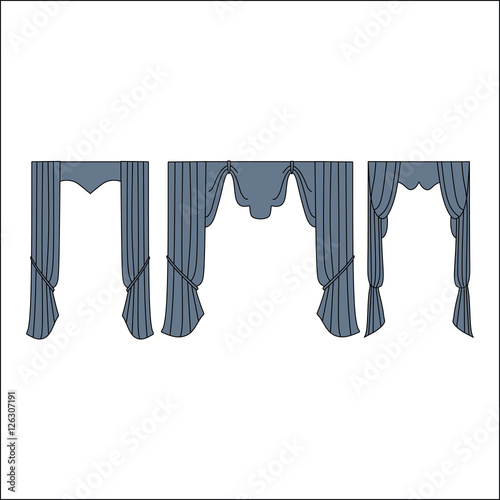  curtains. interior textiles.  interior decoration textiles sket