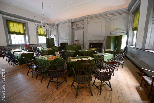 Canvas Print Assembly Room in Independence Hall in old town Philadelphia, Pennsylvania, USA