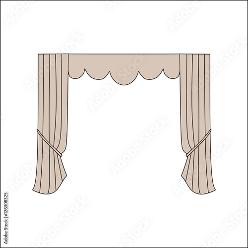  curtains. interior textiles.  interior decoration textiles sket