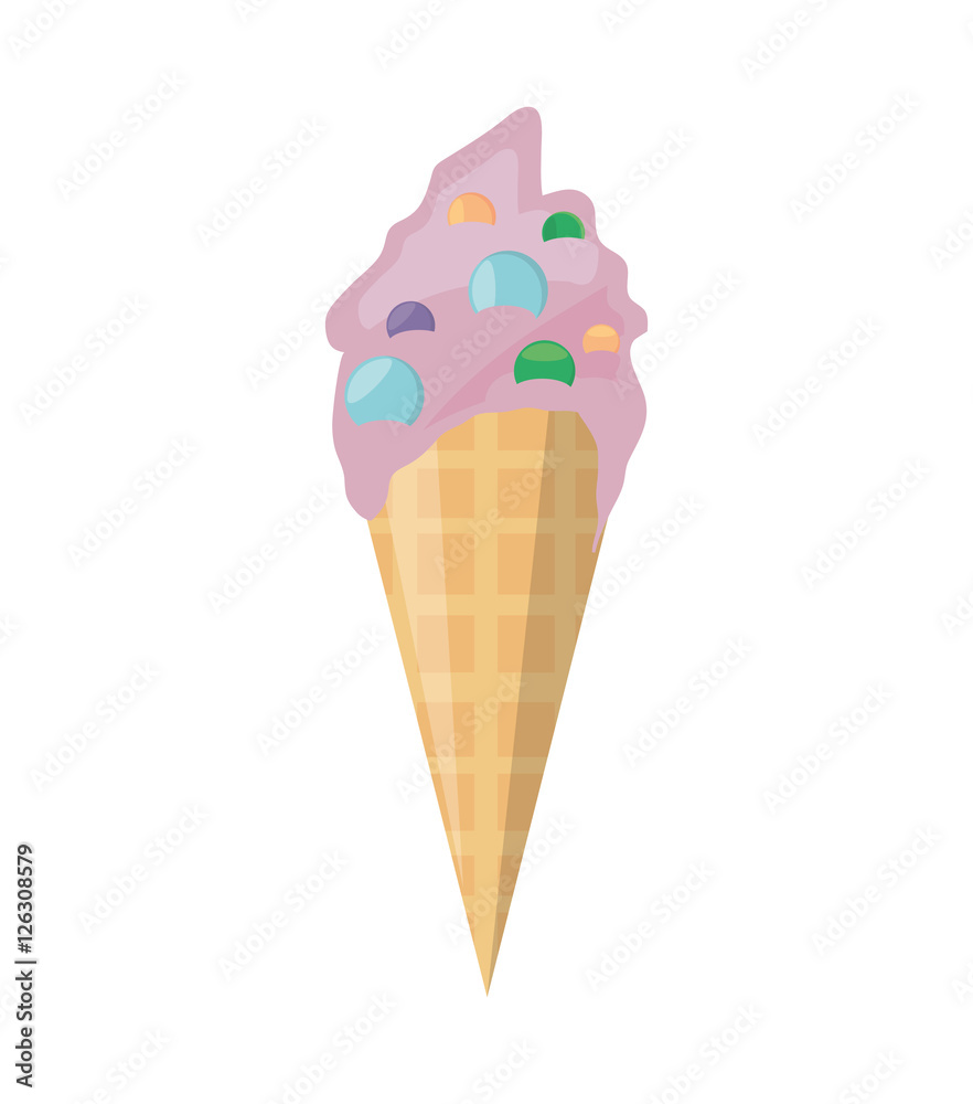 sweet ice cream delicious isolated icon vector illustration design