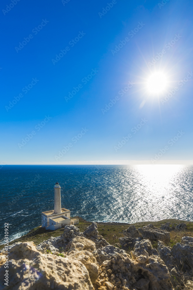 otranto lighthouse over adriatic sea