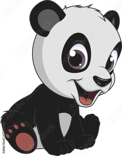 Little funny bear panda
