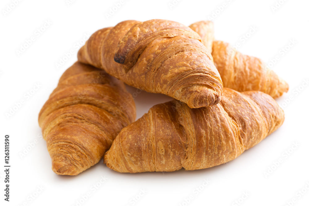 Tasty buttery croissants.