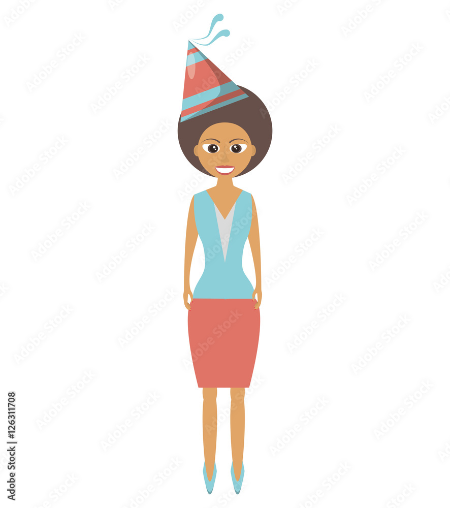 person with hat party icon vector illustration design person with hat party icon vector illustration design