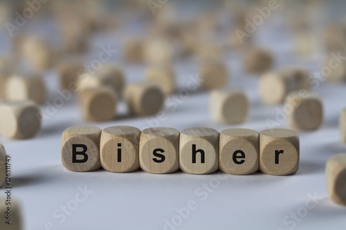 Bisher - Holzwürfel mit Buchstaben