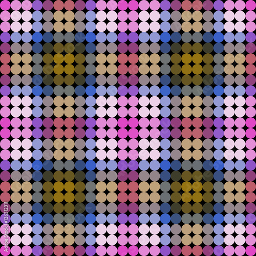 Kaleidoscopic low poly circle style vector mosaic background