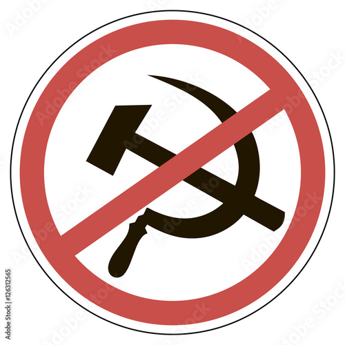 Billede på lærred sign communism  ban