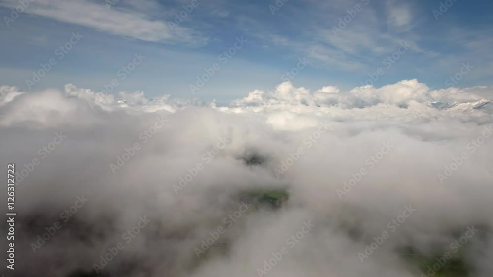 Aerial above the beautiful clouds in the morning sun Aerial above the beautiful clouds in the morning sun