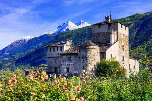 Beautiful medieval castle of Valle d'Aosta - Sarriod de La Tour, Italy