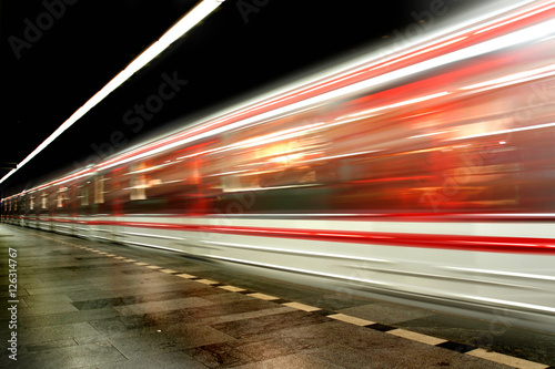 subway in the prague (transportation background)