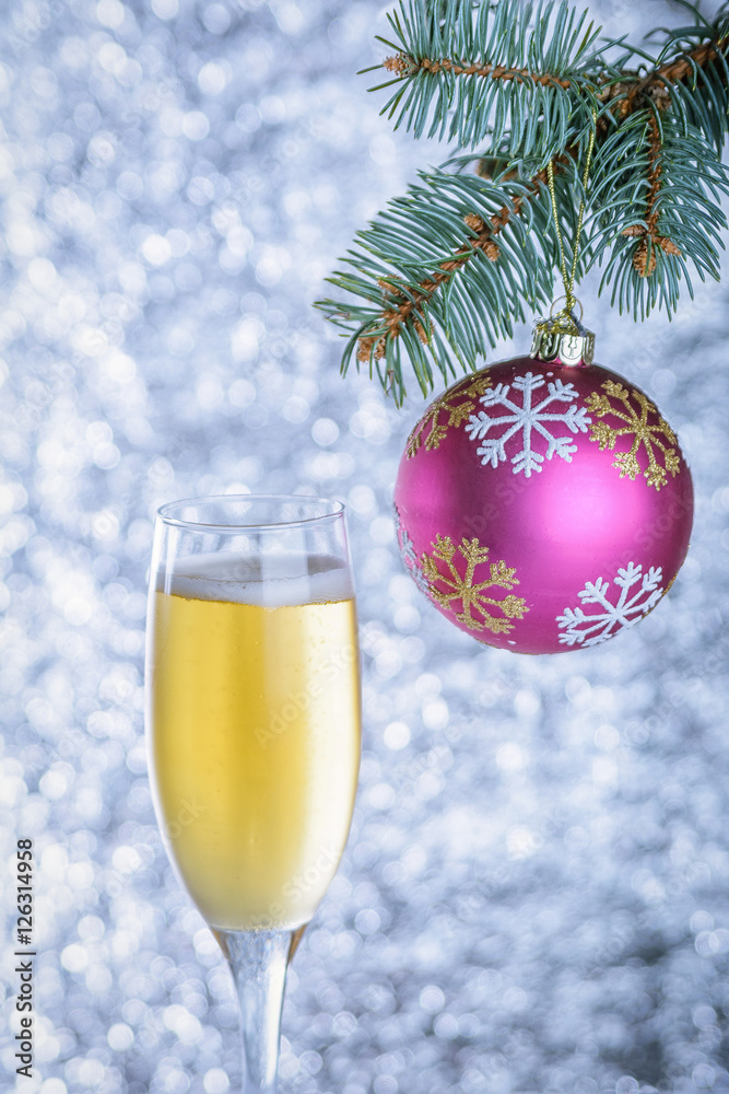 champagne Christmas ball champagne Christmas ball