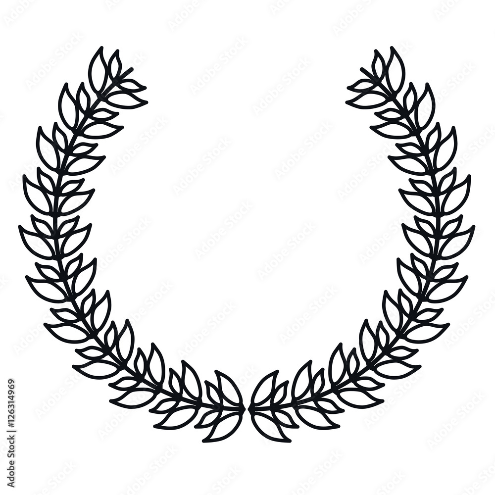 leaves wreath icon. Rustic decoration spring and invitation theme. Isolated design. Vector illustration leaves wreath icon. Rustic decoration spring and invitation theme. Isolated design. Vector illustration