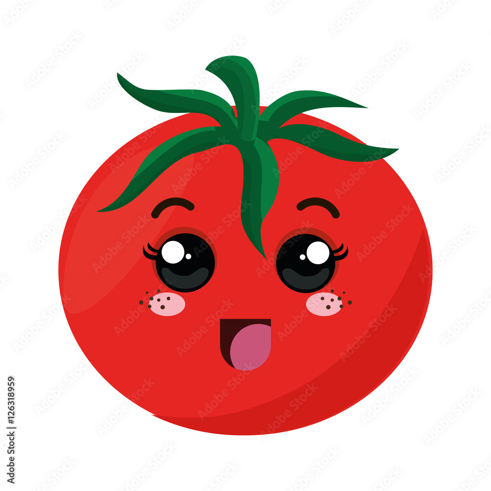 fresh tomate kawaii style vector illustration design fresh tomate kawaii style vector illustration design