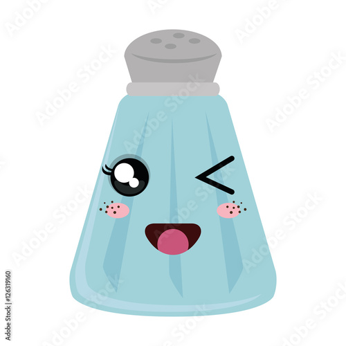 salt bottle kawaii style vector illustration design