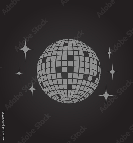 Disco ball Vector icon