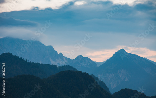 Alpen bei Schangau, Deutschland. 