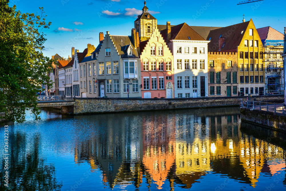 Maisons en bordure de canal - Bruges (Belgique)