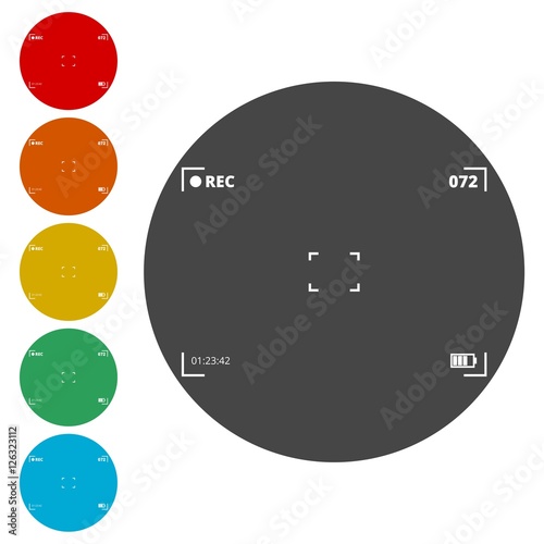 Camera viewfinder rec background vector 
