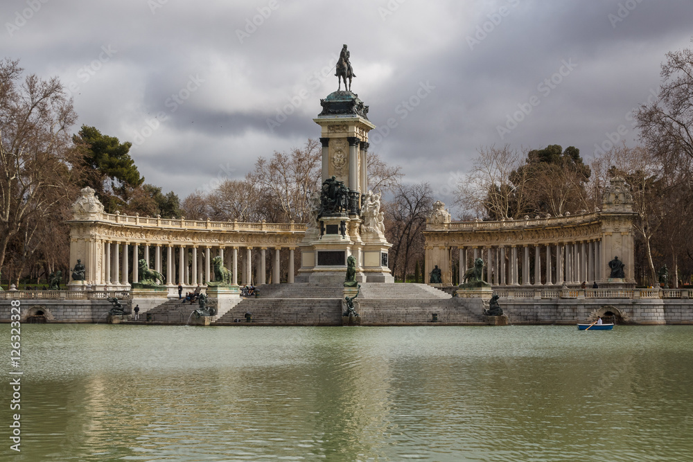 Monument to Alfonso XII in Madrid, Spain