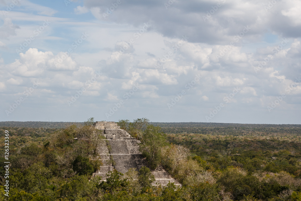 Ruins of the ancient Mayan city of Calakmul, Mexico