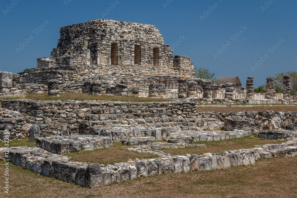 Ruins of the ancient Mayan city of Mayapan, Mexico