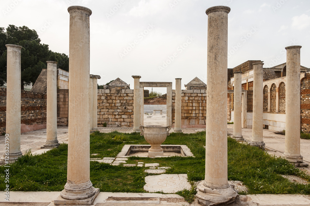 Ruins of the ancient Greek and Roman city of Sardis, Turkey