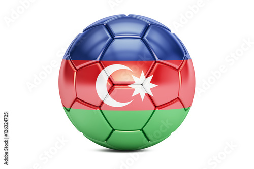 soccer ball with flag of Azerbaijan  3D rendering
