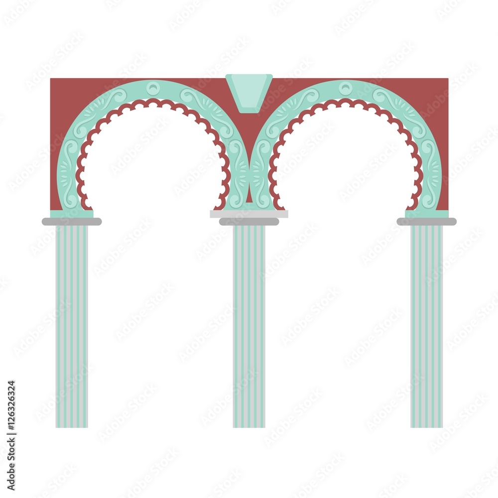 Arch vector construction illustration Arch vector construction illustration