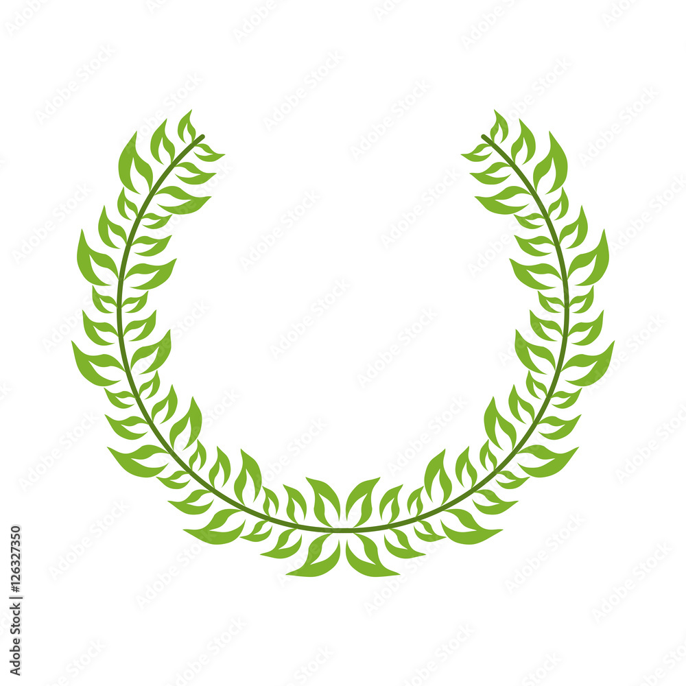 leaves wreath icon. Rustic decoration spring and invitation theme. Isolated design. Vector illustration leaves wreath icon. Rustic decoration spring and invitation theme. Isolated design. Vector illustration