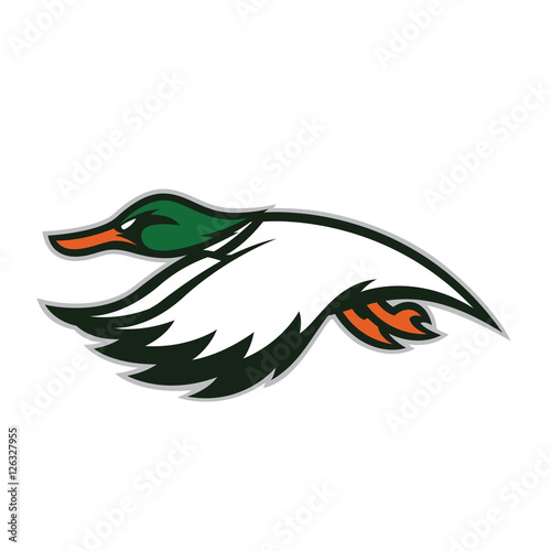 Flying duck mascot