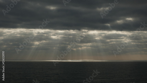 Rays of light over the ocean