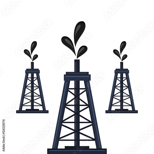 Tower icon. Oil price industry fuel production and gasoline theme. Isolated design. Vector illustration