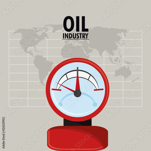 Gauge icon. Oil price industry fuel production and gasoline theme. Isolated design. Vector illustration