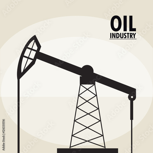 Oil pump icon. Oil price industry fuel production and gasoline theme. Isolated design. Vector illustration