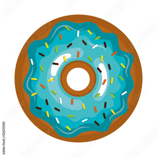 delicious sweet donuts icon vector illustration design