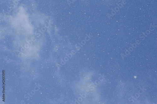 Snowfall in blue sky © petite usagi