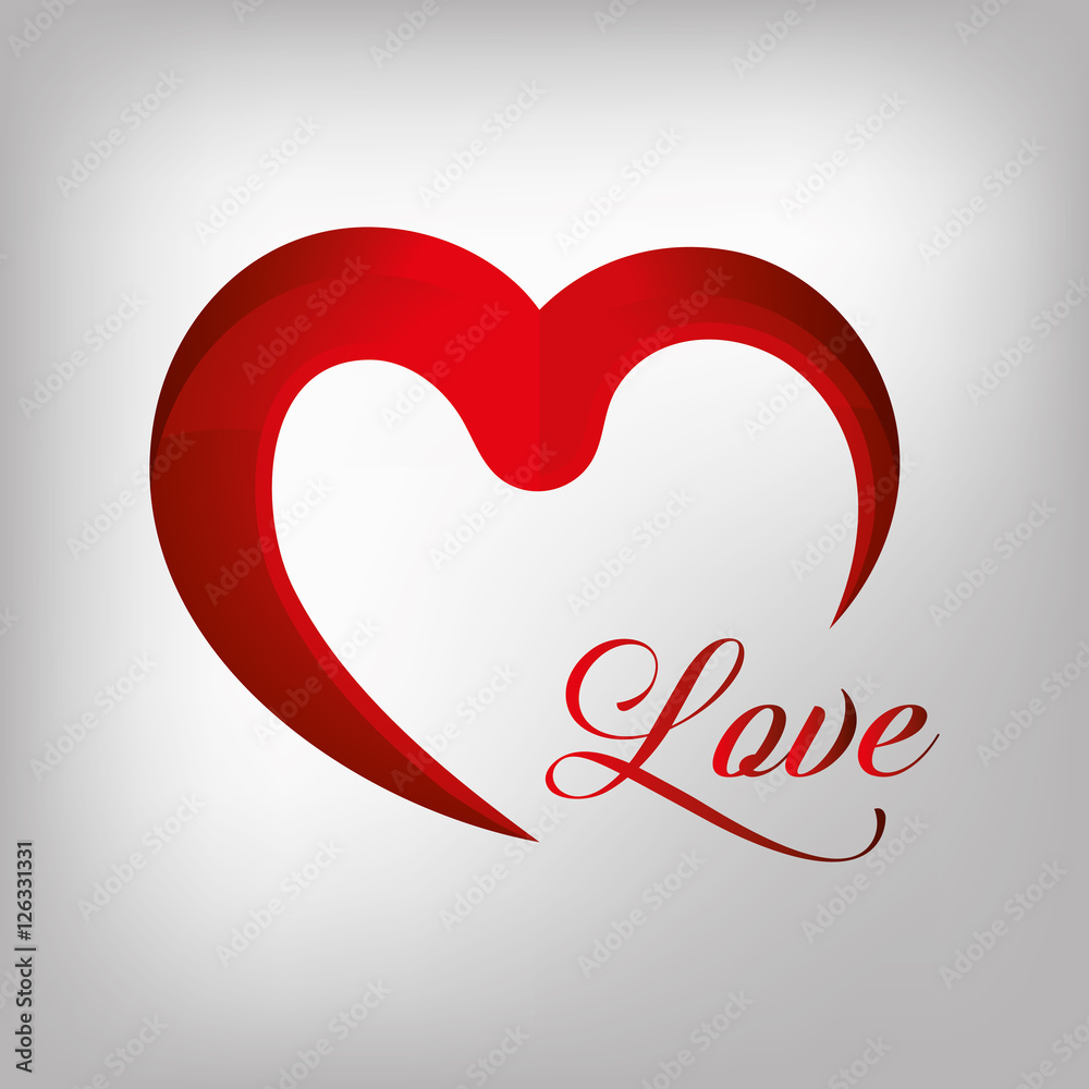 Heart love icon vector illustration graphic design