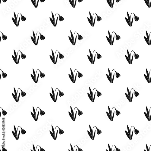Snowdrop pattern. Simple illustration of snowdrop vector pattern for web