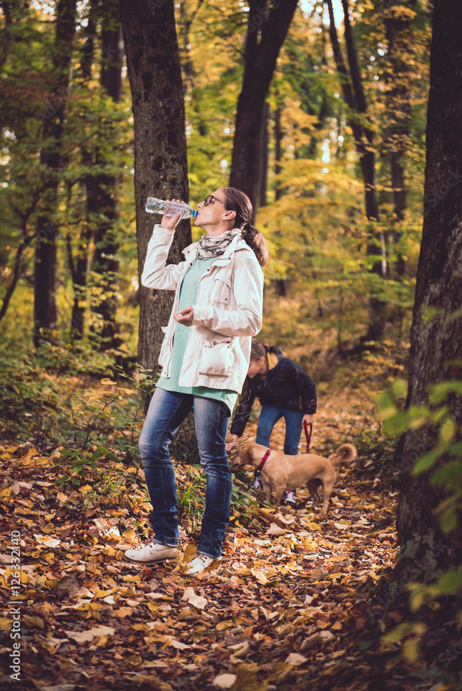 Woman drinking water