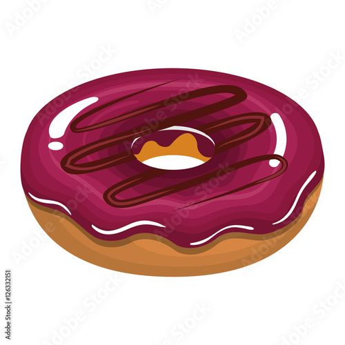 delicious sweet donuts icon vector illustration design