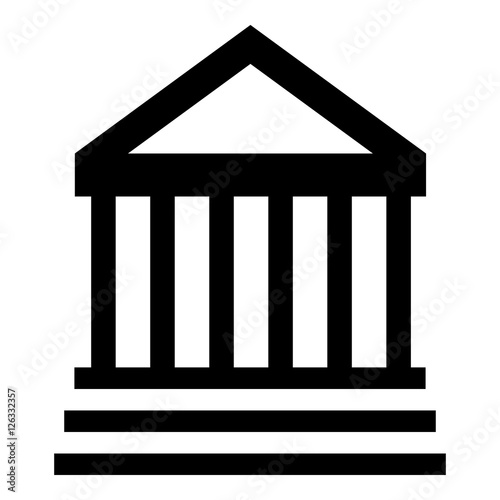 Museum building icon. Simple illustration of museum building vector icon for web design