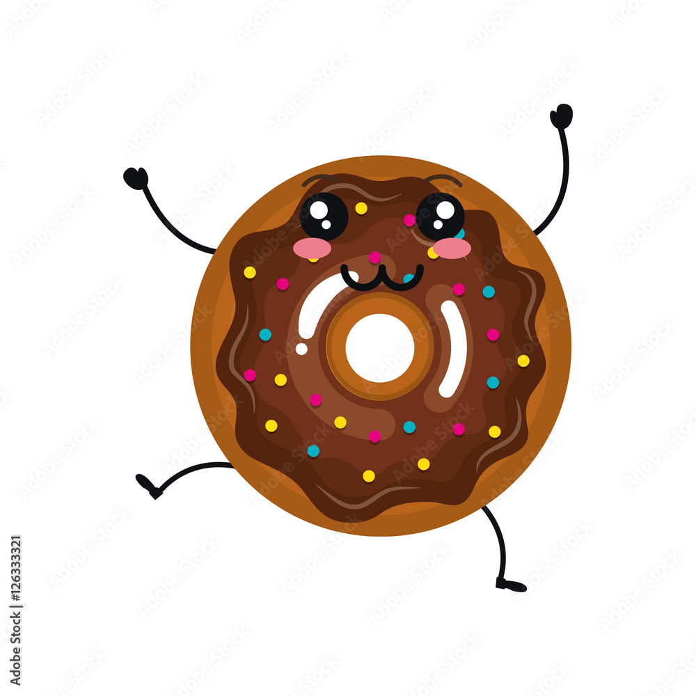 delicious donut comic character vector illustration design delicious donut comic character vector illustration design