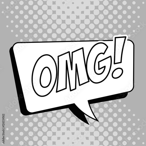 Bubble pop art of omg icon. Comic communication retro and expression theme. Vector illustration