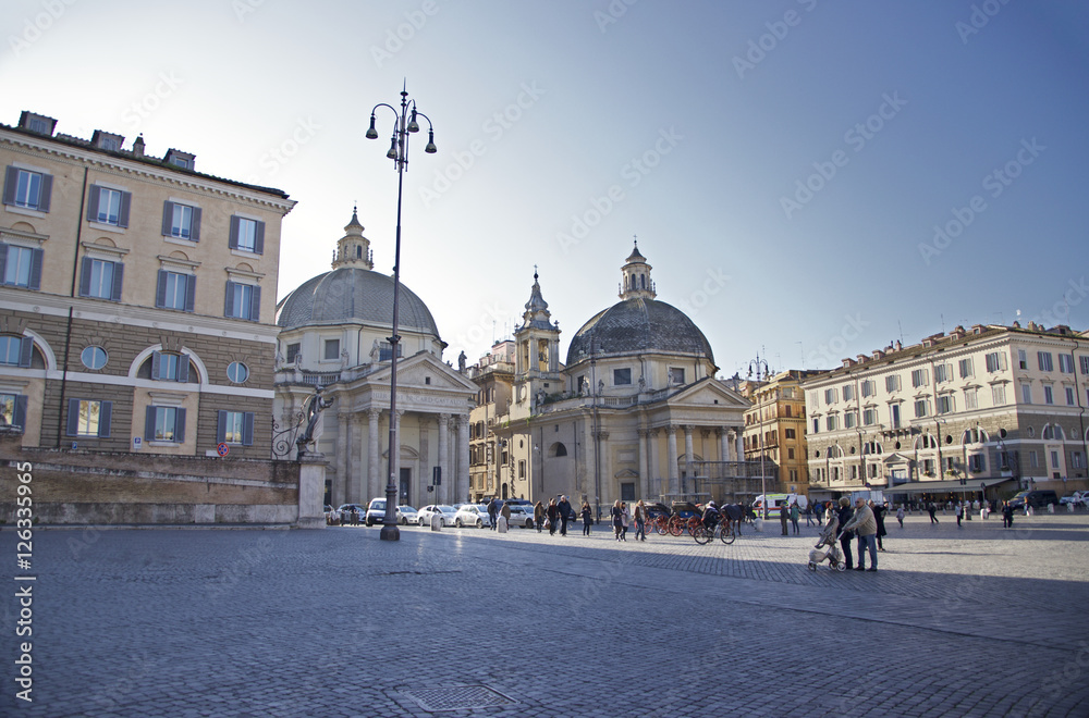 Basilica Parrocchiale Santa Maria del Popolo, Piazza del Popolo, Roma, Italy